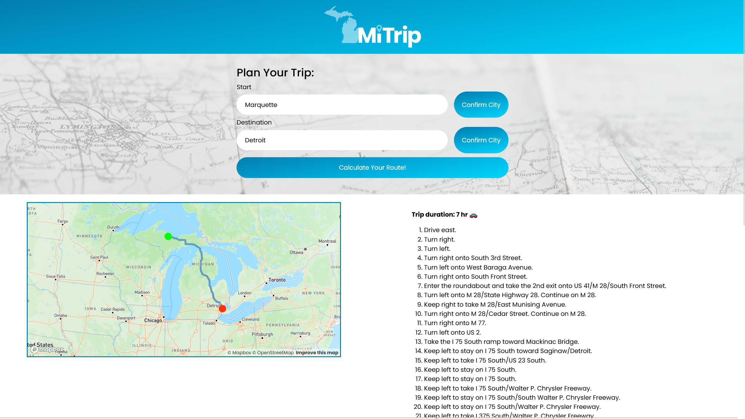MiTrip App Screenshot