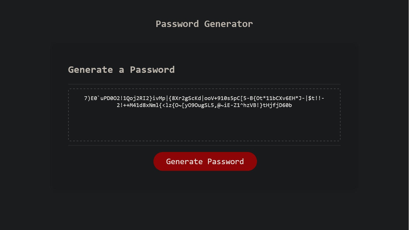 Password Generator App Screenshot